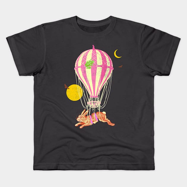 RABBIT BALLON (alt) Kids T-Shirt by Showdeer